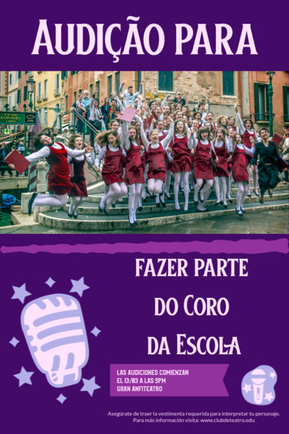Audition-Themed Poster Generator to Join a School's Choir