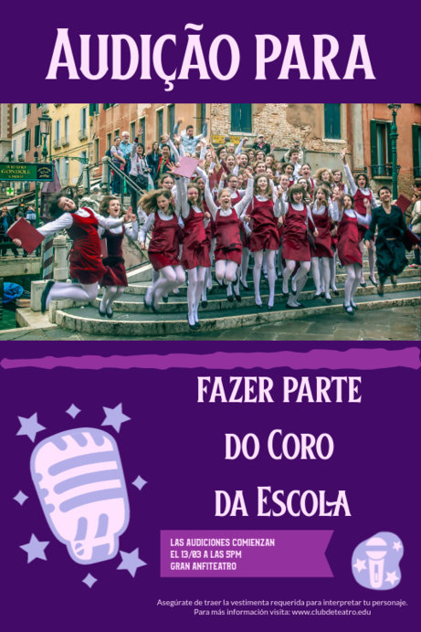 Audition-Themed Poster Generator to Join a School's Choir