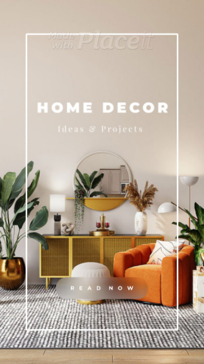 Home Decor Instagram Story Generator Featuring Simple Animations