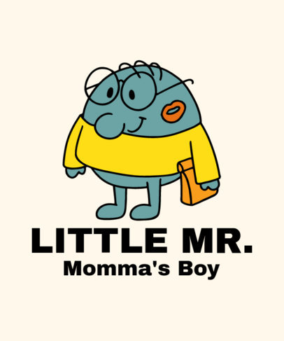 Meme-Inspired T-Shirt Design Maker Featuring a Little Mister Character 4807f-4896