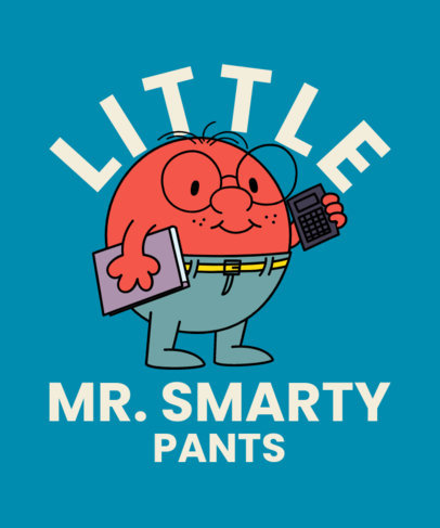 Meme-Inspired T-Shirt Design Generator with a Cartoonish Little Mister Character Illustration 4807g-4996