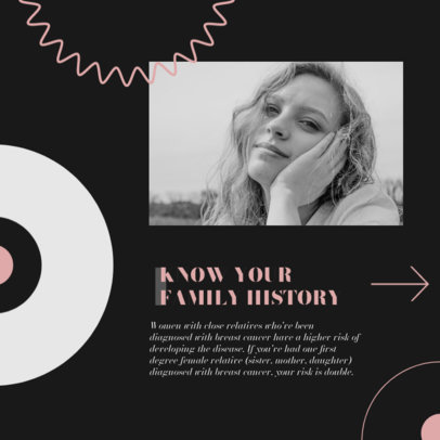 Instagram Post Maker with a Tips Carousel for Cancer Awareness