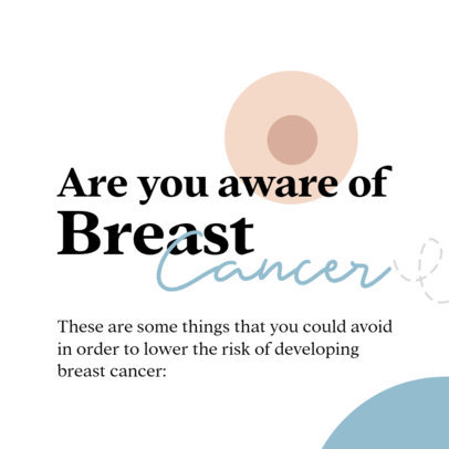 Instagram Post Creator for a Breast Cancer Awareness-Themed Carousel