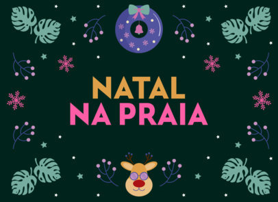 Greeting Card Design Maker Featuring a Summer Christmas Quote