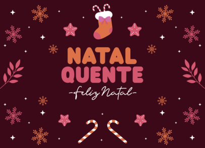 Festive Greeting Card Creator with an Illustrated Background Pattern 4893g