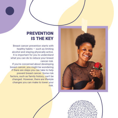 Instagram Post Maker Featuring Advice for Early Breast Cancer Detection
