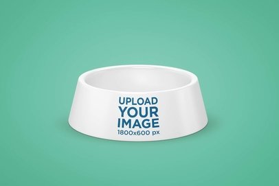 Dog Bowl Mockup Featuring a Colorful Surface