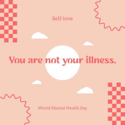 World Mental Health Day-Inspired Instagram Post Maker With a Self-Love Quote
