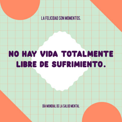 Instagram Post Maker Featuring a World Mental Health Day Theme