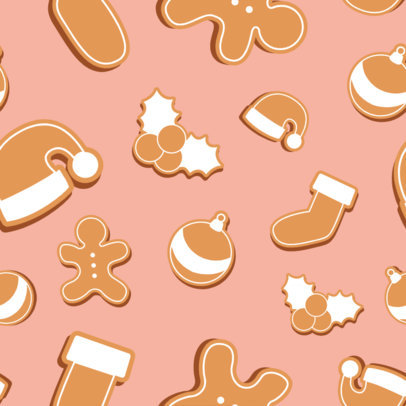 December-Themed Print Pattern Design Generator With Soft Christmas Cookies 4892c