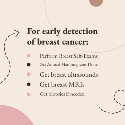 Instagram Post Maker with a Guide for Early Breast Cancer Detection