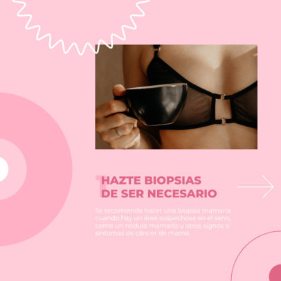 Instagram Post Creator with a Breast Biopsy Tip to Avoid Cancer