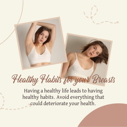 Cancer Awareness-Themed Instagram Post Creator with Healthy Habit Tips 