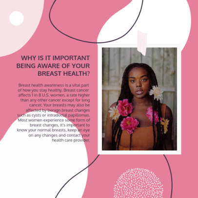 Instagram Post Creator with a Text on the Importance of Healthy Breasts