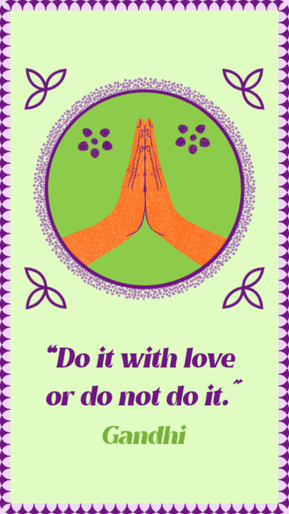 Quote Instagram Story Template to Celebrate Gandhi Jayanti