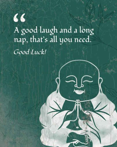 Instagram Post Maker Featuring an Illustrated Buddha Graphic with a Phrase 4883f