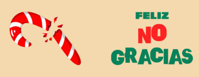 Mug Design Template Featuring a Broken Christmas Cane Graphic and a Quote 4891b