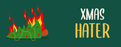 Anti-Christmas Mug Design Maker With a Xmas Tree Burned Down Illustration 4891d