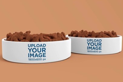 Dog Bowl Mockup Featuring Pet Croquettes 5433 el1