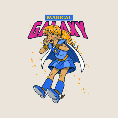 Gaming Logo Generator Featuring a Character Inspired by Magical Girls