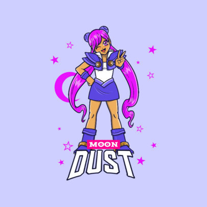eSports Logo Generator With a Character Inspired by Magical Girls
