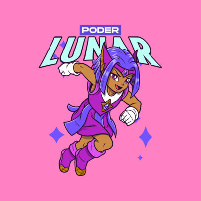 Anime Logo Creator Featuring a Character Inspired by Magical Girls