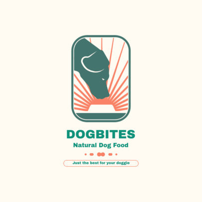 Logo Creator for Dog Food Stores With a Dog Illustration