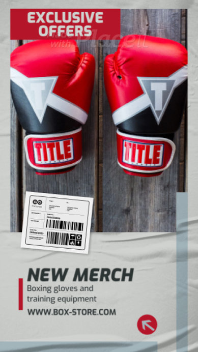 Instagram Story Video Generator for Boxing Merch Exclusive Offers