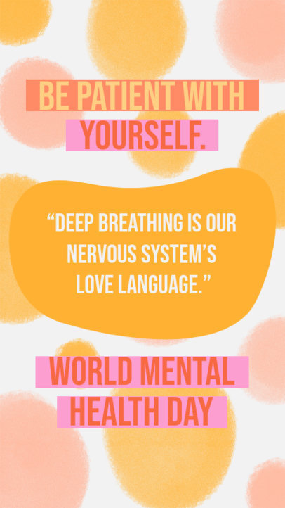 Instagram Story Generator Featuring a Mental Health-Themed Quote 5341a