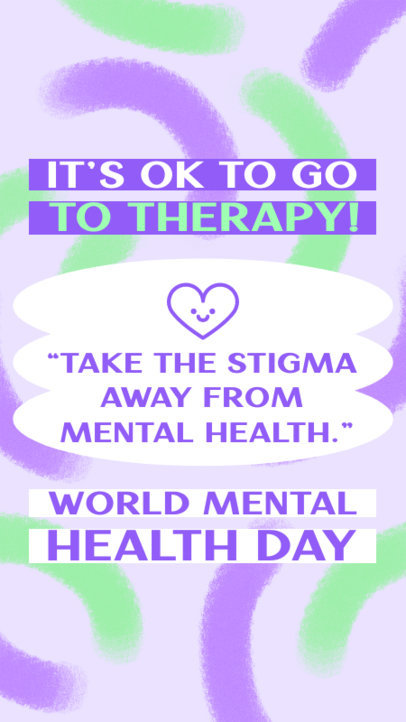 Instagram Story Creator With a World Mental Health Day Theme