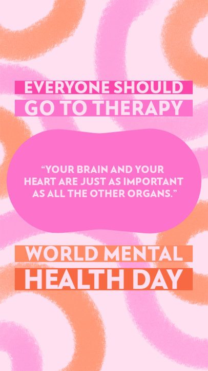 Instagram Story Template to Raise Awareness of Mental Health