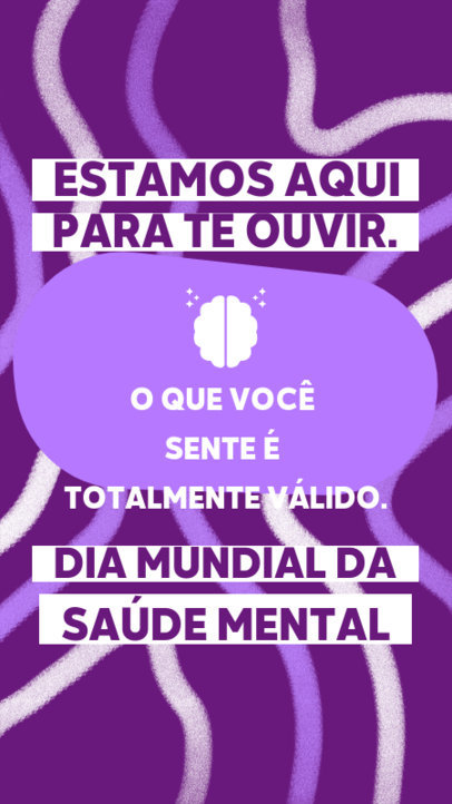 Mental Health-Themed Instagram Story Creator Featuring a Support Message