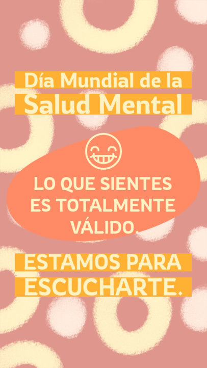 Commemorative Instagram Story Template Featuring a World Mental Health Day Theme