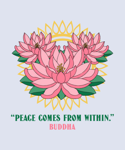Peace-Themed T-Shirt Design Creator Featuring a Buddhism Quote