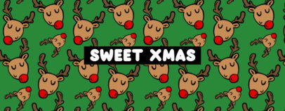 Christmas-Themed Mug Design Maker With a Festive Reindeer Pattern