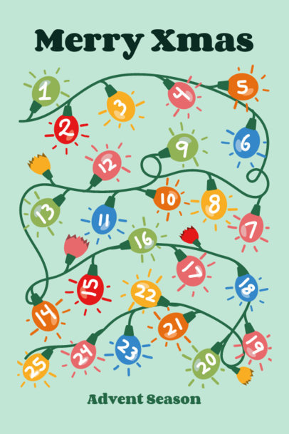 Advent Calendar Maker Featuring Christmas Light Graphics 4916
