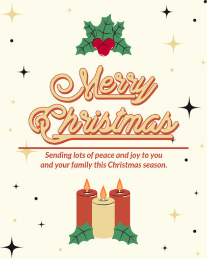 Christmas-Themed Instagram Post Maker Featuring a Sweet Message 