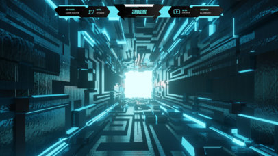 Twitch Overlay Template Featuring Futuristic Graphics