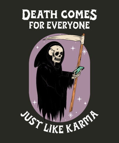 T-Shirt Design Maker Featuring Cartoonish Reaper Illustrations