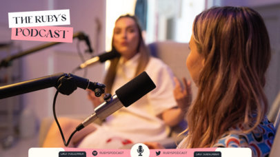 Minimalist Twitch Overlay Maker for a Talk Show Podcast 5544D-el1