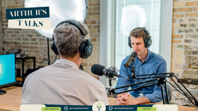 Twitch Overlay Design Maker for a Live Interview Podcast 5544A-el1