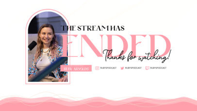 Twitch Screen Generator for a Podcast Featuring a Stream Has Ended Message 5545D-el1