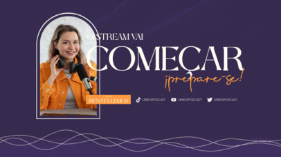 Starting Soon Twitch Screen Maker for a Live Talk Show Stream 5545E-el1