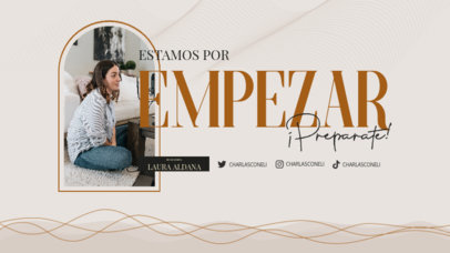 Twitch Screen Creator for an Interview Podcast with a Starting Soon Text 5545C-el1