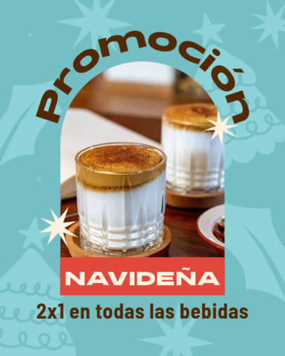 Instagram Post Template With a Special Christmas Drinks Offer