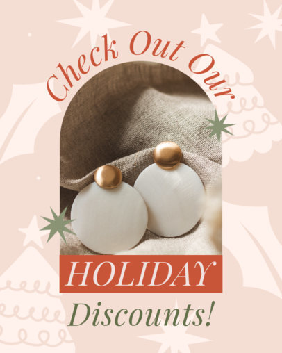 Promo Instagram Post Maker Featuring a Special Christmas Discount Offer