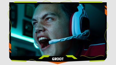 OBS Webcam Frame Template with a Futuristic Layout for Twitch Gamers  5540 el1