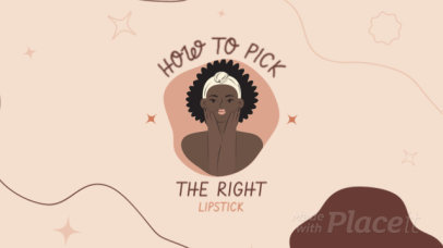 Intro Video Maker Featuring an Illustrated Woman Graphic and a Beauty Theme