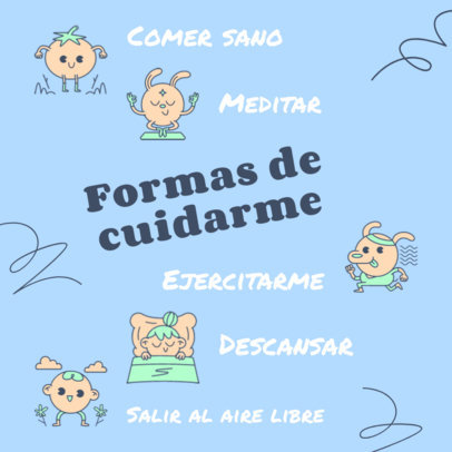 Cute Instagram Post Maker For Daily Affirmations and Self-Care Tips 5349