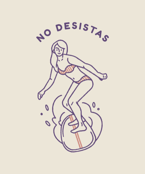 T-Shirt Design Maker Featuring a Graphic of a Woman Standing on a Surfer’s Board